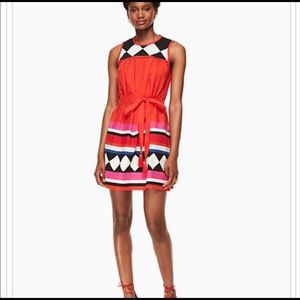 kate spade Geo Boarder Babydoll Dress